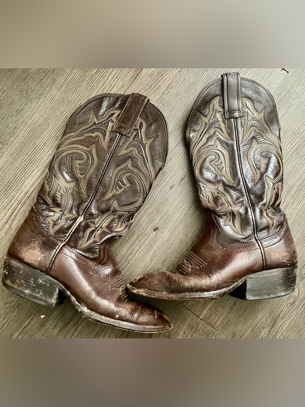 🤠 Vintage Hondo Classic Leather Cowboy Boots - 100% Leather 🤠